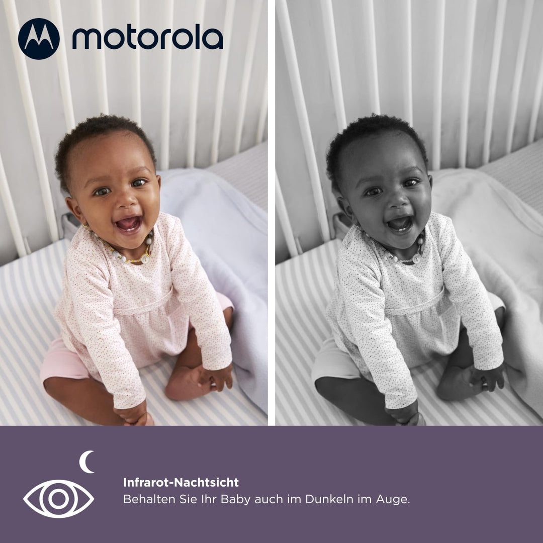 Motorola Nursery Babyphone mit Kamera - Baby Monitor VM85 Connect - Überwachungskamera Innen mit Far