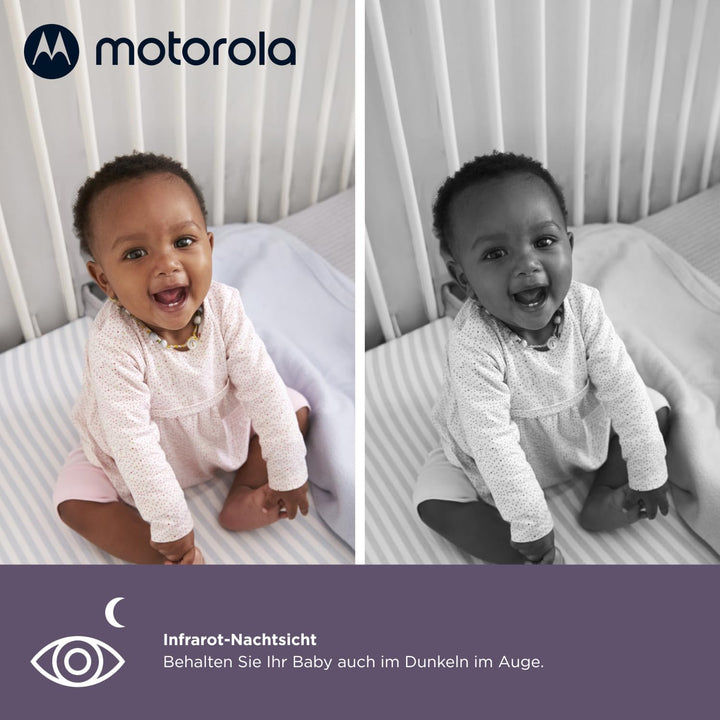 Motorola Nursery Babyphone mit Kamera - Baby Monitor VM85 Connect - Überwachungskamera Innen mit Far