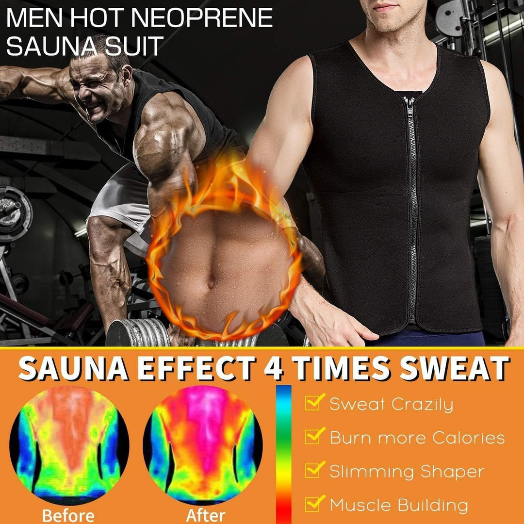 Martiount Schweissweste für Männer Sauna Shirt Herren Neopren SaunaWeste Schwitzanzug Herren Body Sh