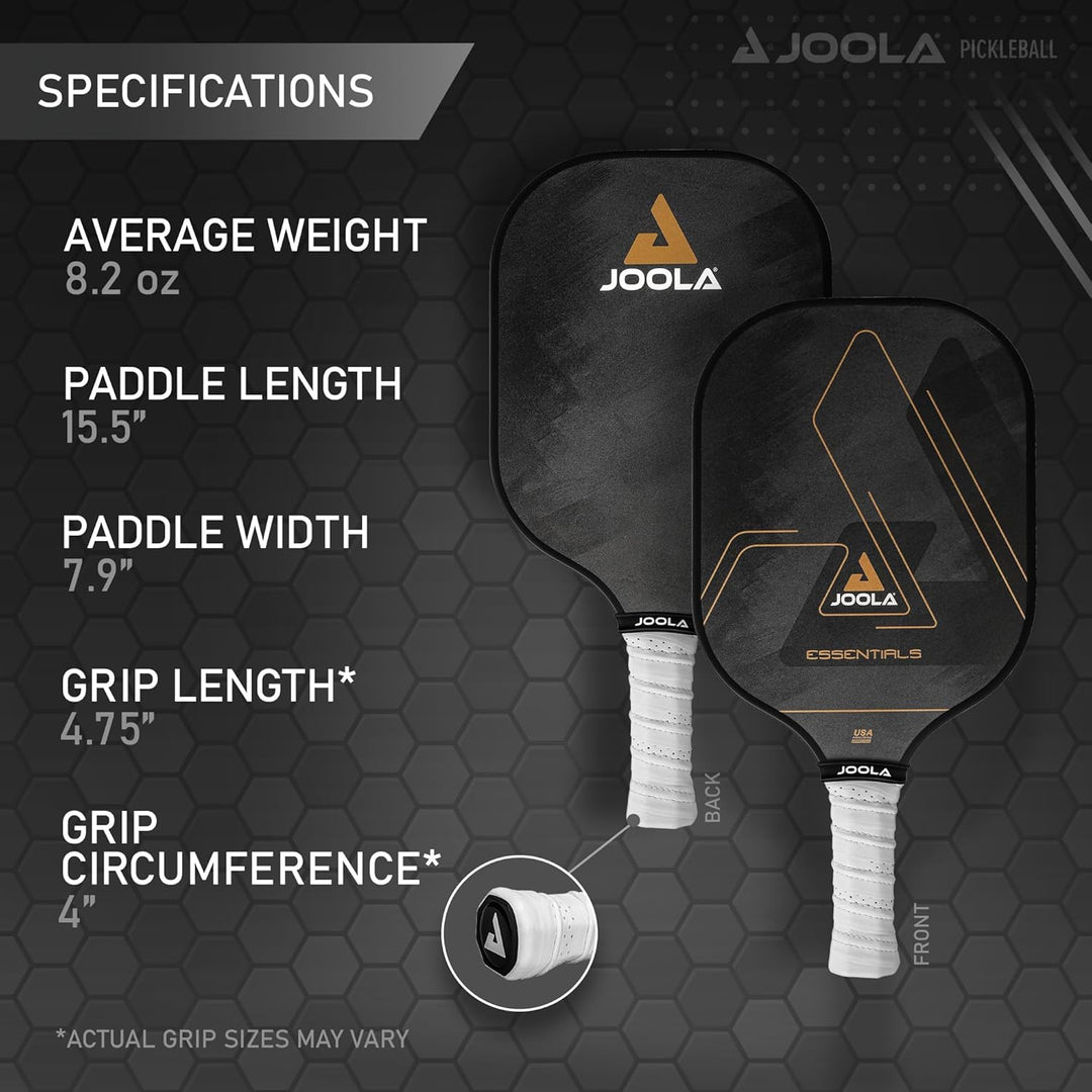 JOOLA Pickleball Essentials Paddle Schläger mit Fiberglas-Oberfläche, Polymer-Kern und USAPA-Zertifi