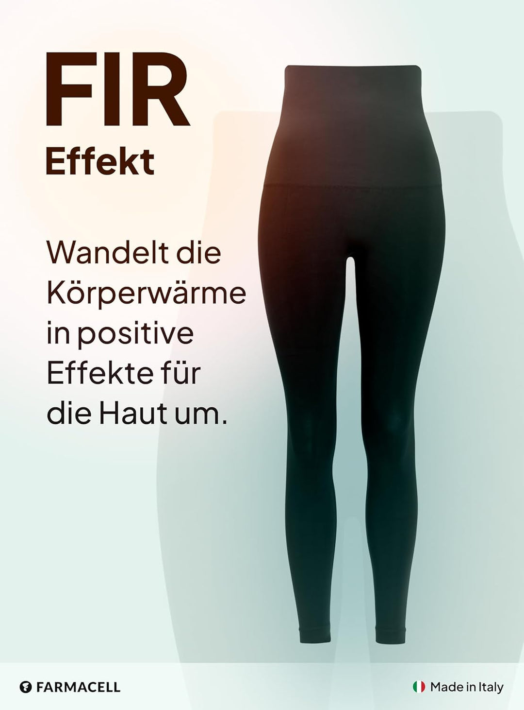 FarmaCell Bodyshaper 609Y - Leggings INNERGY mit FIR Schlankeitseffekt - Anticellulite-Leggings M Sc
