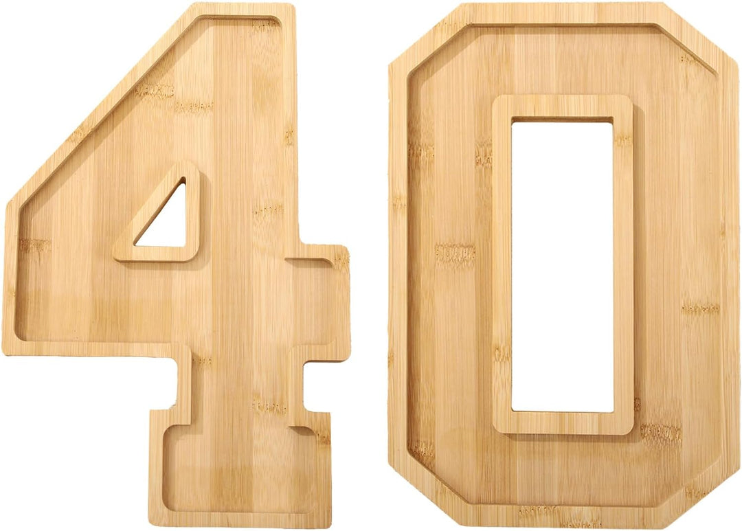 Hapivida Charcuterie Serviertablett Holz mit Zahlen 30x20 cm Befüllbare Charcuterie Brettbox Feinkos