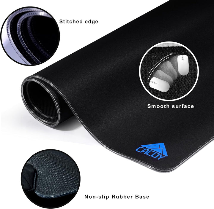 Cacoy 1200x500 mm Übergrösse RGB Gaming Mauspad, Gross Computer Mousepad mit 9 Beleuchtungs Modi, Ve
