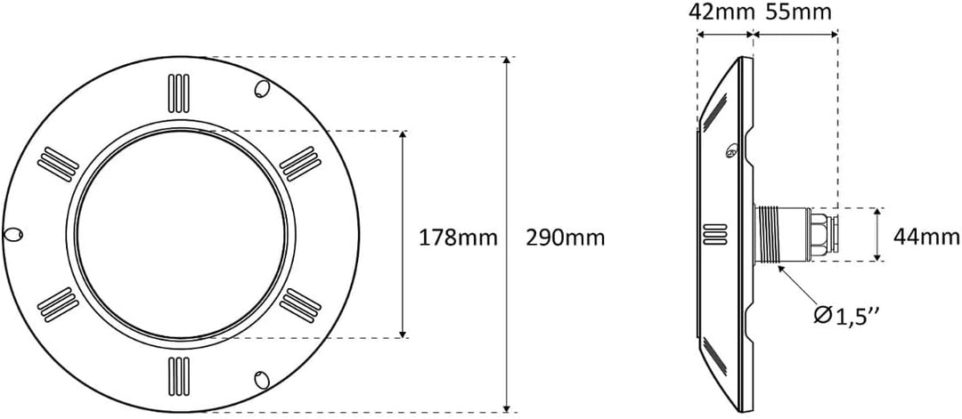 Paradies Pool Seamaid Flachscheinwerfer LED weiss 13,5 Watt 1650 Lumen 6500 K 10.000 Betriebsstunden