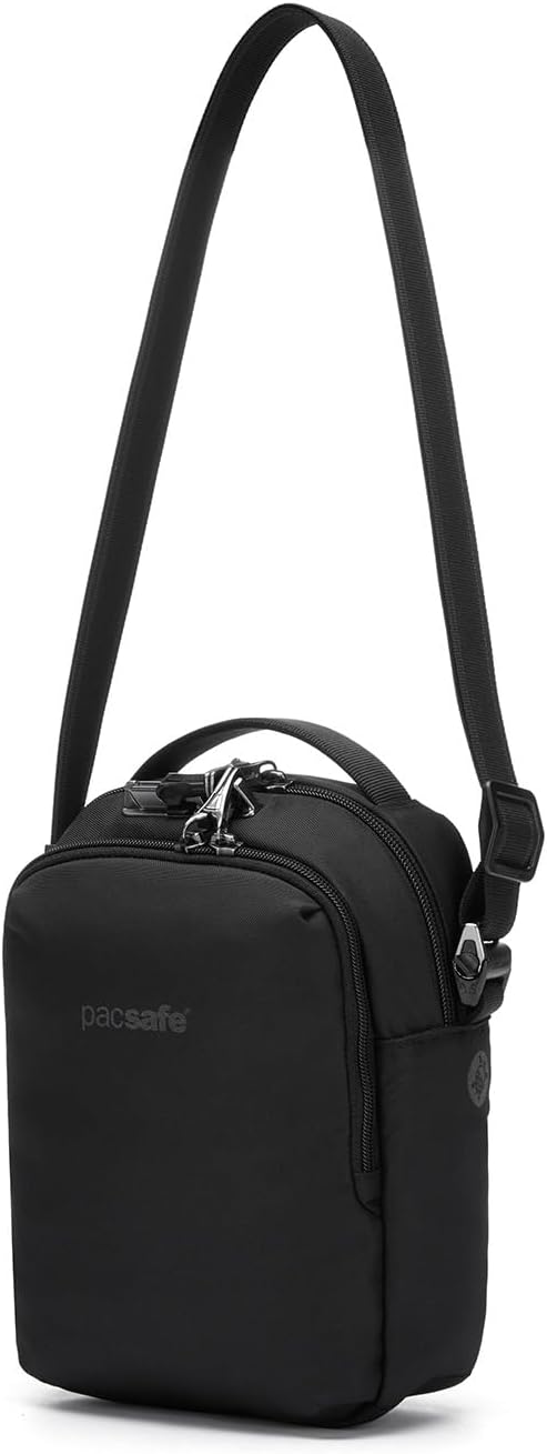 Pacsafe Pacsafe V Companion Crossbody Umhängetasche, Unisex, für Erwachsene Jet Black, Jet Black