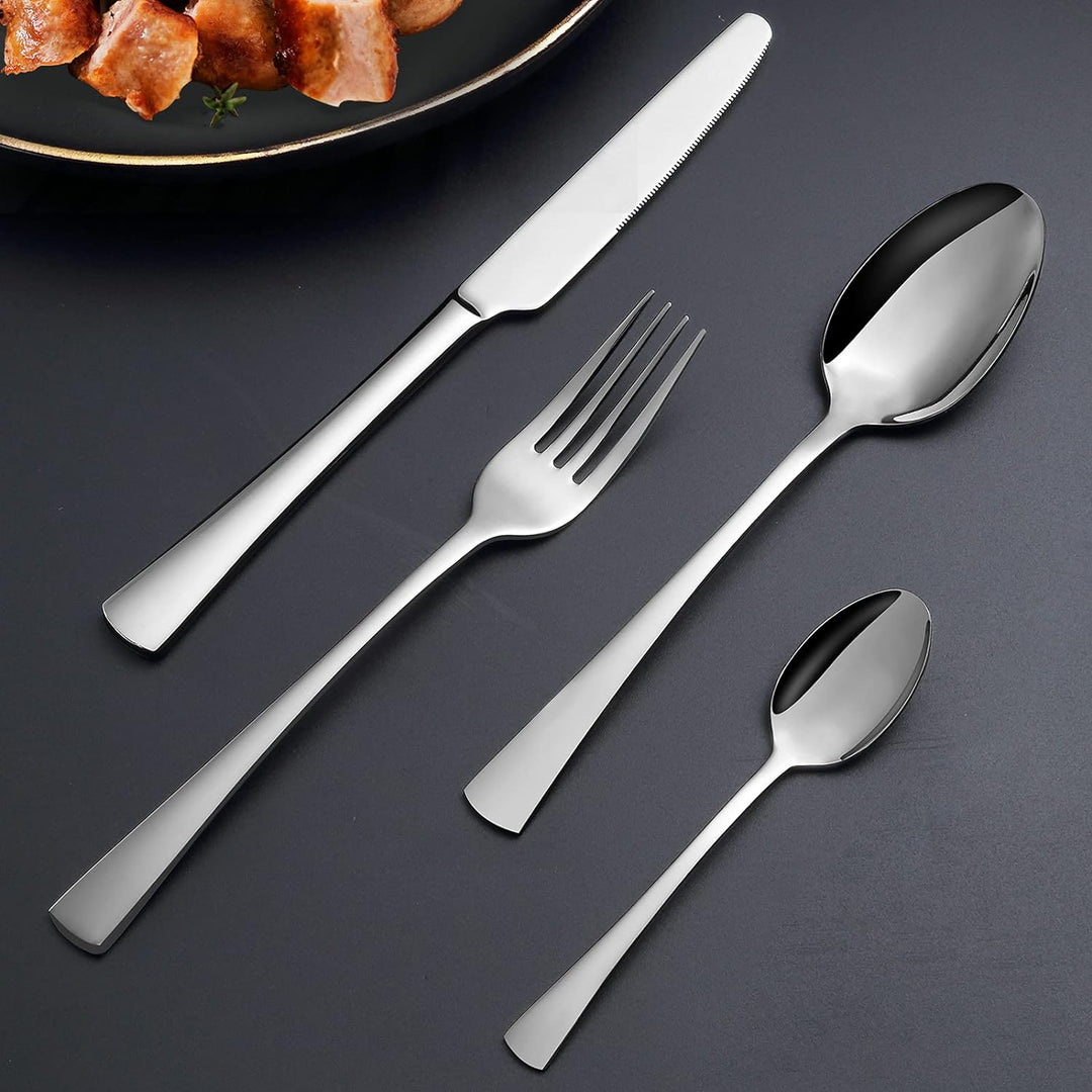 Bestdin Besteck Set 6 Personen, 24 teilig Edelstahl Besteckset, Essbesteck Set mit Messer Gabel Löff
