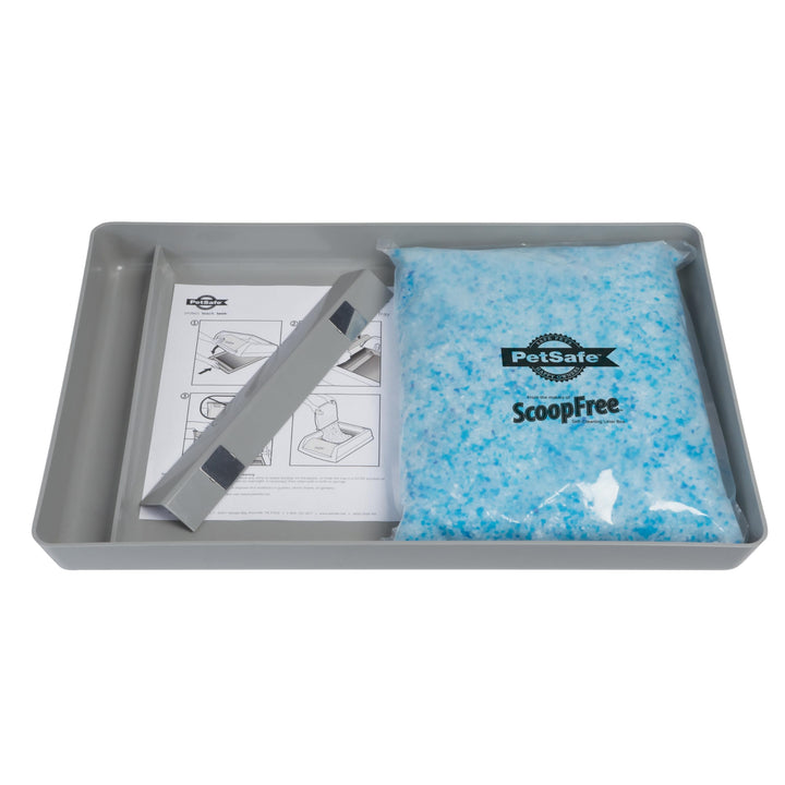 PetSafe ScoopFree wiederverwendbar Katzentoilette mit Premium Blau Nicht-klumpend Kristall