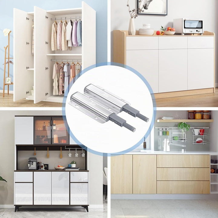 Drucktüröffner Doppelt Push to Open Magnet Jiayi 2 Stück Stark Schrank Türöffner Aluminium Drucköffn