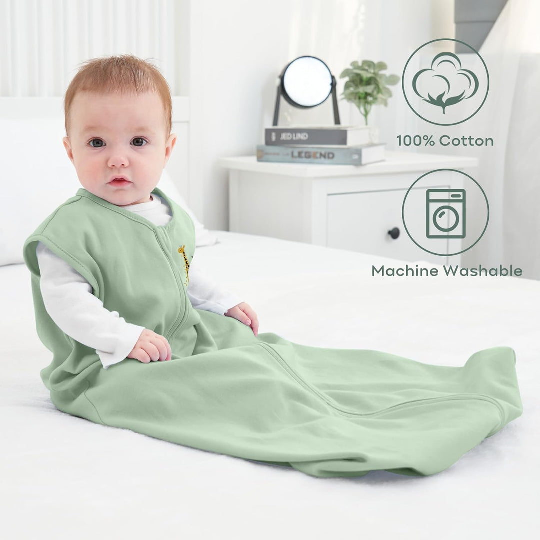 Yoofoss Schlafsack Baby Sommer 1.0 Tog - 2er Pack 100% Baumwolle Sommerschlafsack Herbst Babyschlafs
