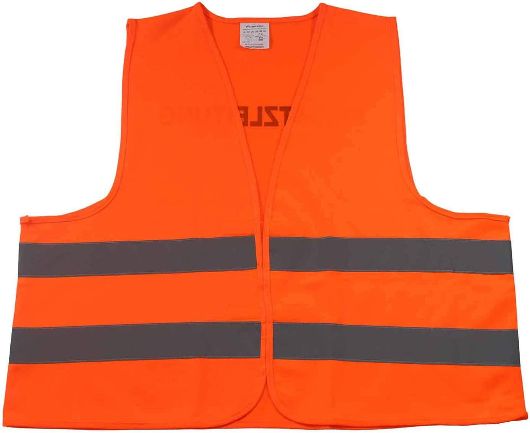 4business 5 Stück Kfz Qualitäts Warnweste EINSATZLEITUNG orange EN ISO 20471 Klasse 2 für Erwachsene