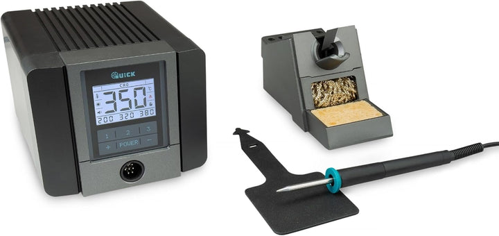 QUICK TS1200 digital regelbare ESD Lötstation 120 Watt inkl. Lötkolben mit 1 mm Rapid-Kartuschen-Löt