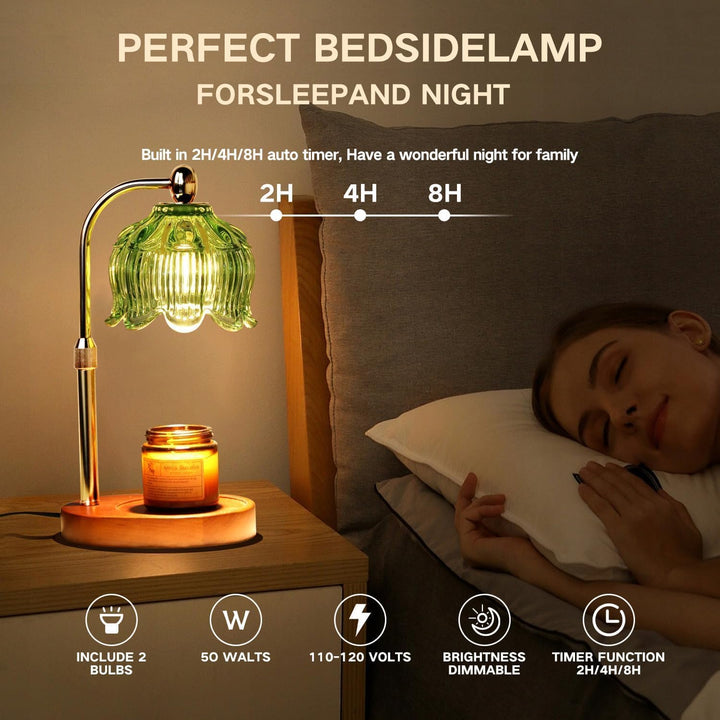 Candle Warmer Lamp with Dimmer - Electric Candle Lamp with Timer for Jar Candles Scented Candles wit