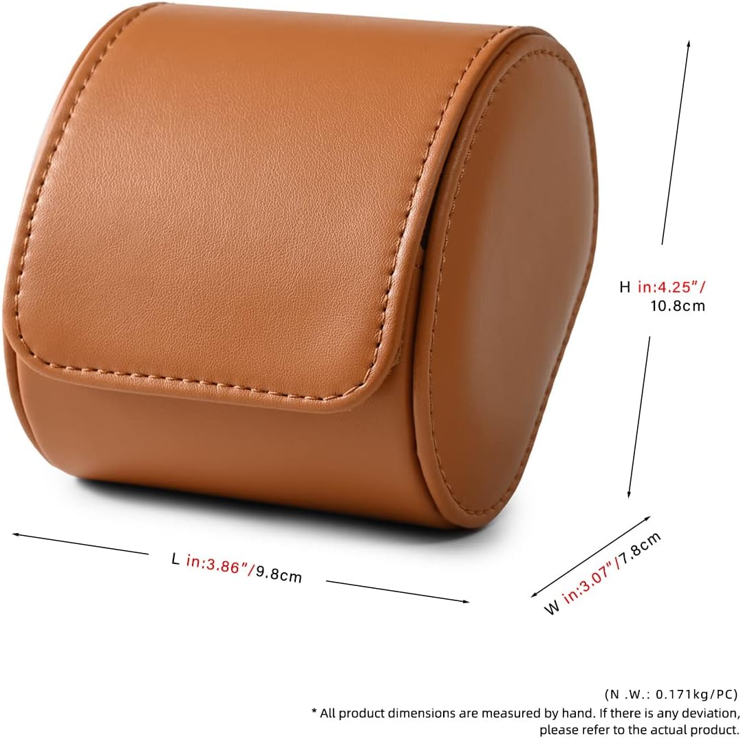Oirlv Luxus PU Leder Uhrenrolle Uhrenbox Für Geschenkbox Weihnachten Jubiläum Geburtstag(Braun) 1 Sc