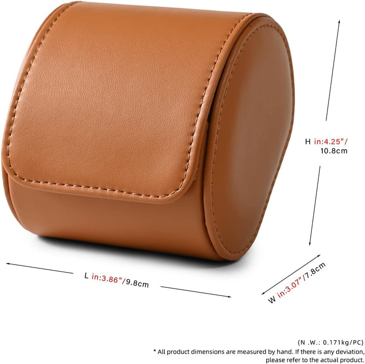 Oirlv Luxus PU Leder Uhrenrolle Uhrenbox Für Geschenkbox Weihnachten Jubiläum Geburtstag(Braun) 1 Sc