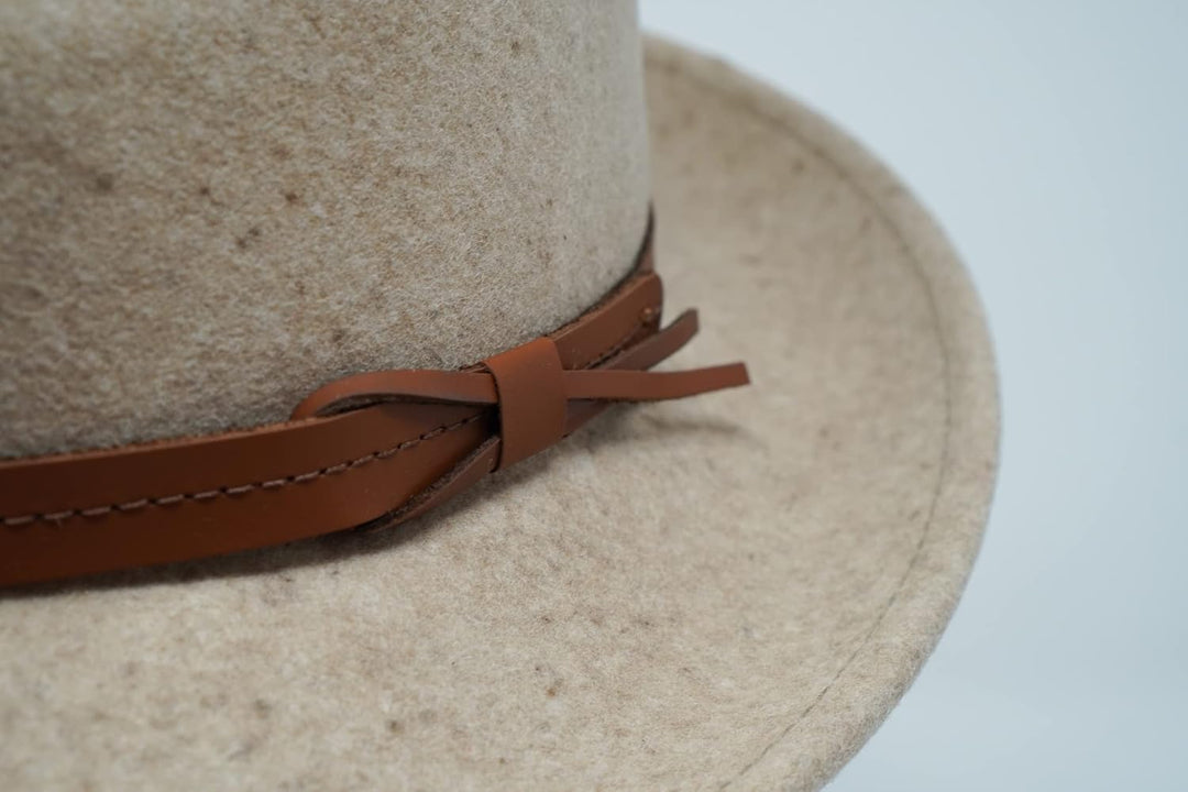 The Stoker – leichte breite Krempe – wasserabweisend – Fedora Trilby Style Filzhut S hellbeige, S he