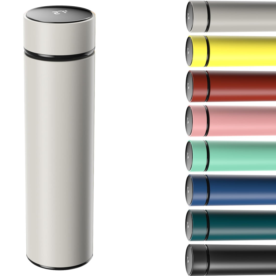 Homealexa 500ml Thermosflasche, Vakuum Isolierbecher Trinkflasche aus 304 Edelstahl, LED-Touchscreen
