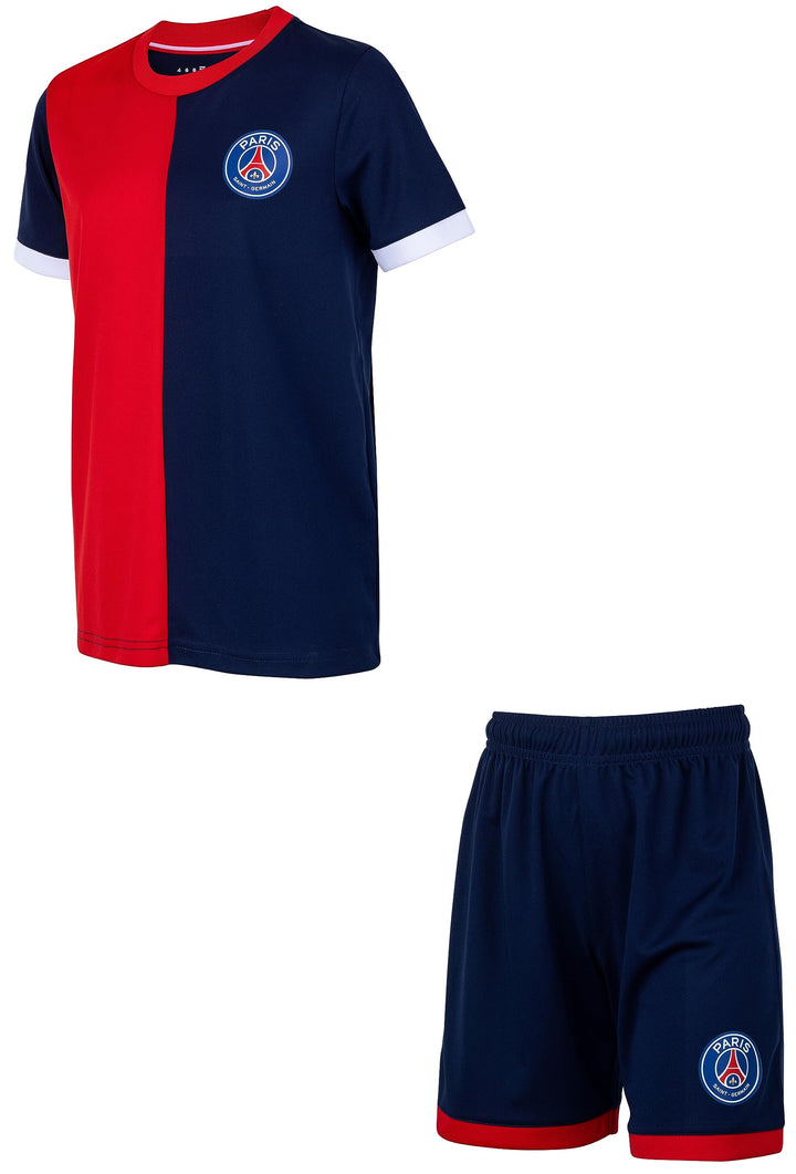PARIS SAINT GERMAIN Offizielles PSG Home Trikot Set für Kinder - 2023/2024-6 Jahre bis 14 Jahre Trik