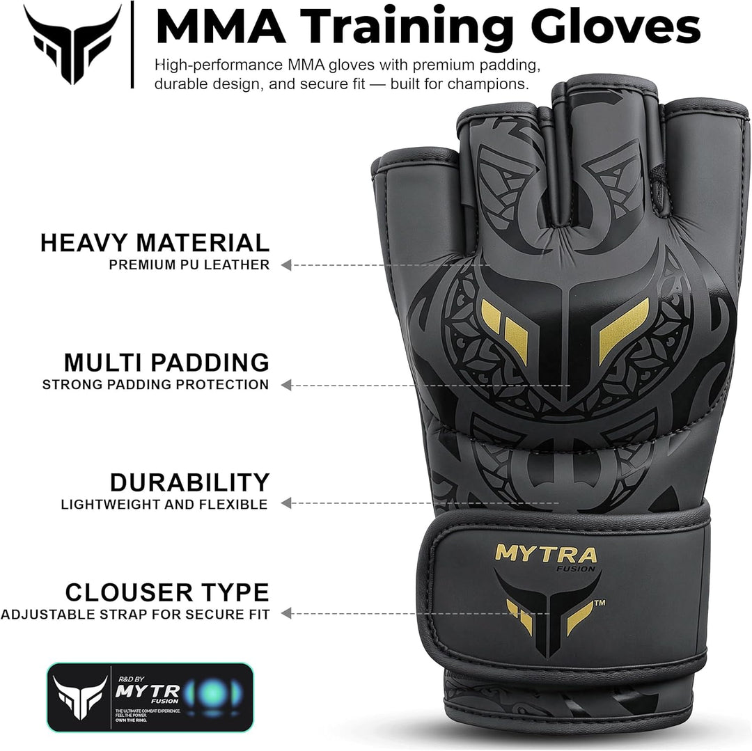 MMA Handschuhe Männer und Frauen — Atmungsaktives Offenes Handflächendesign Grappling & MMA Sparring