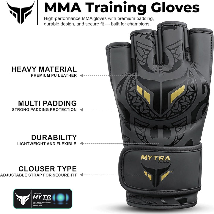 MMA Handschuhe Männer und Frauen — Atmungsaktives Offenes Handflächendesign Grappling & MMA Sparring
