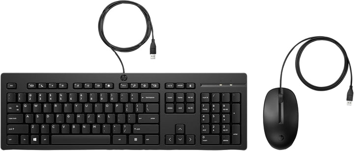 HP 225 - Tastatur-und-Maus-Set - 100% - Full Size - USB - QWERTZ - Deutsch - Schwarz