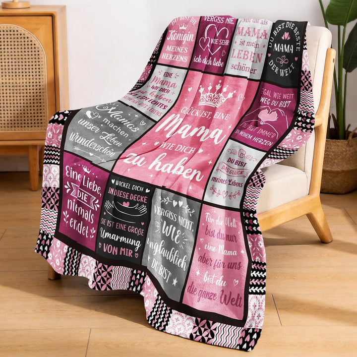Muttertagsgeschenke für Mama - Kuscheldecke, Praktisches Geburtstagsgeschenk für Mama zum Muttertag,