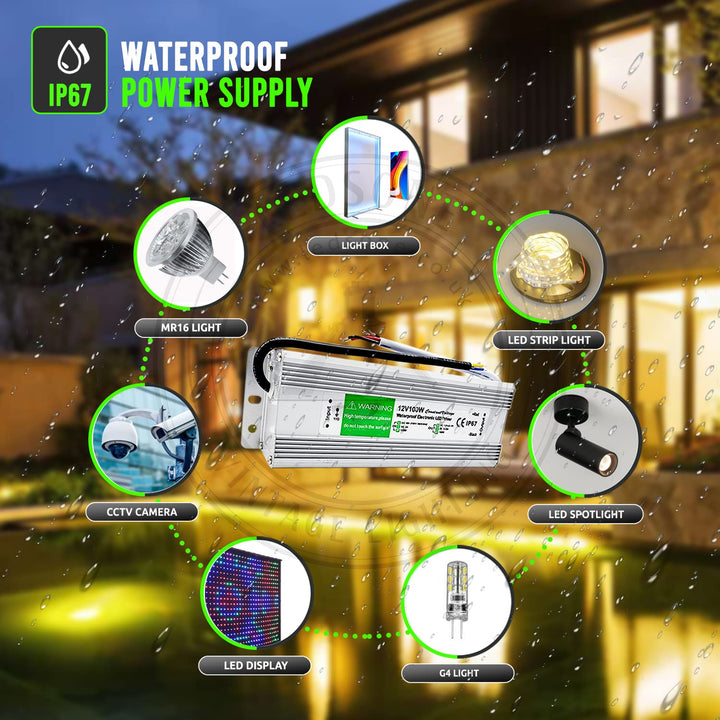 12 V wasserdichter IP67_LED-Treiber-Netzteil-Transformator 240V DC 12V 25A 300W für LED-Streifen UK