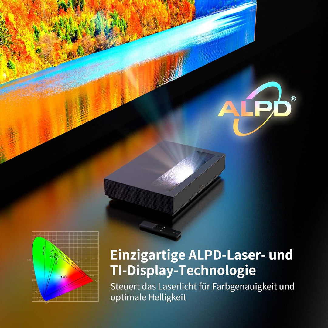 WEMAX Nova 4K UHD Laser Projektor - Android TV - Ultra Short Throw Smart Projektor - HDR10 150 Zoll