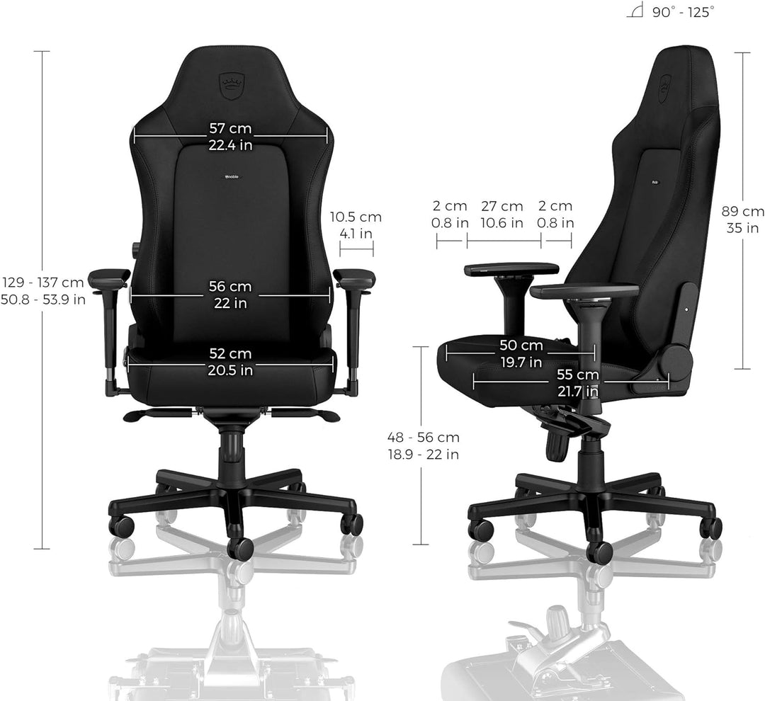 noblechairs Hero Black Edition Komfortable und Langlebige Gaming Stuhl mit Inklusive Kissen, Perfekt