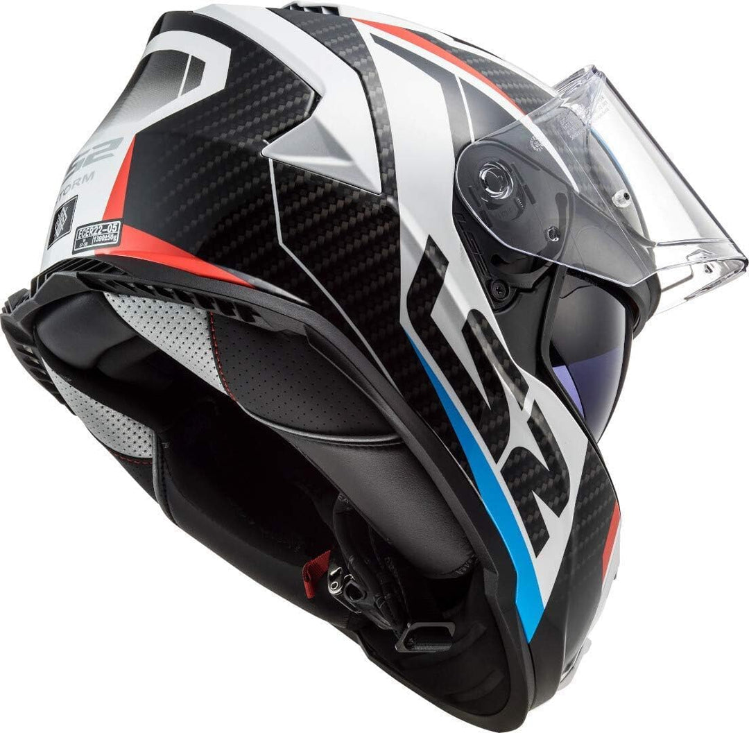 LS2 Motorradhelm FF800 STORM RACER RED BLUE, Schwarz/Weiss/Rot/Blau, L L Schwarz/Weiss/Rot/Blau, L S
