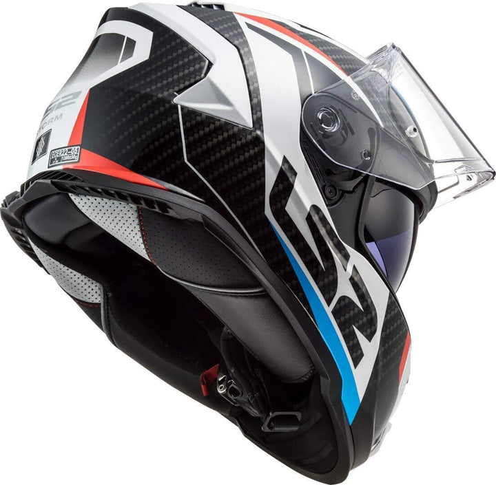 LS2 Motorradhelm FF800 STORM RACER RED BLUE, Schwarz/Weiss/Rot/Blau, L L Schwarz/Weiss/Rot/Blau, L S