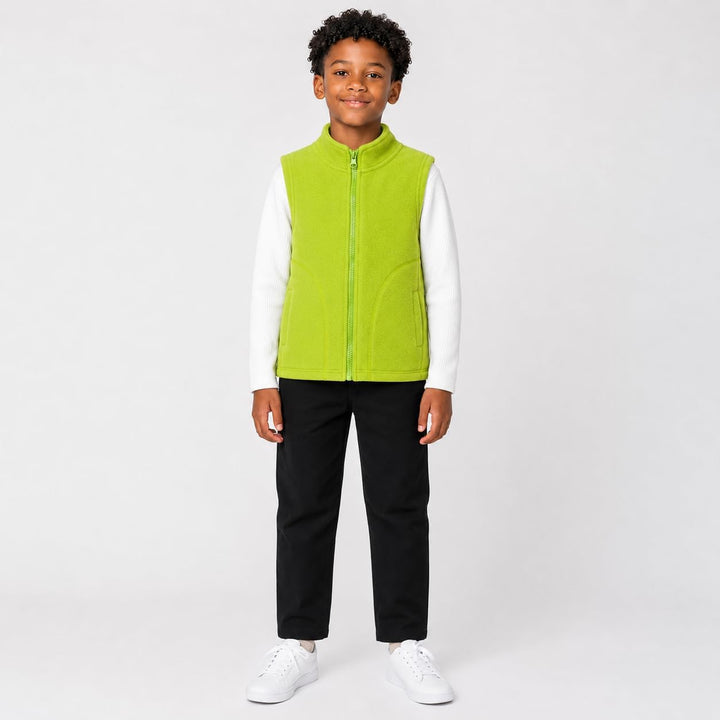 Mud Kingdom Jungen Weste Fleece Einfarbig 2 Jahre Grün, 2 Jahre Gr&amp;