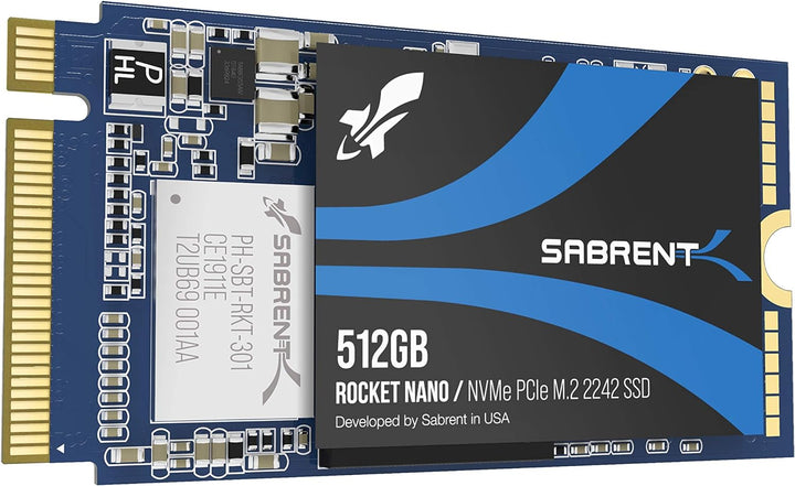Sabrent 512 GB Rocket NVMe PCIe M.2 2242 DRAM-freie interne Hochleistungs-SSD mit geringem Stromverb
