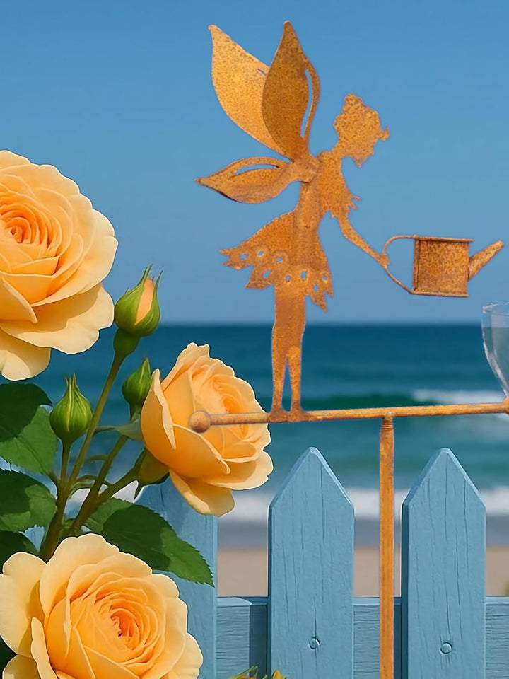 Pommerntraum ® | Regenmesser Niederschlagsmesser Pluviometer Edelrost Wetterstation Gartendeko Garte