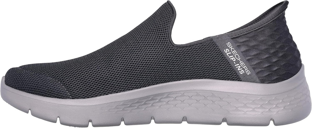 Skechers Herren Go Walk Flex Hausschuh, Dark Grey Textile
