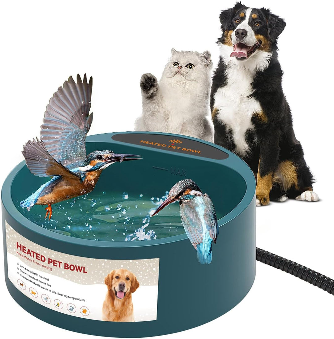 Beheizter Wassernapf für Hunde Hühnertränke Frostsicher Wassernapf Beheizt für Haustiere, Geflügel,