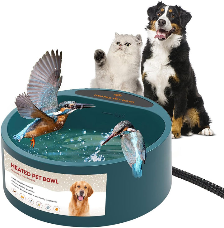 Beheizter Wassernapf für Hunde Hühnertränke Frostsicher Wassernapf Beheizt für Haustiere, Geflügel,