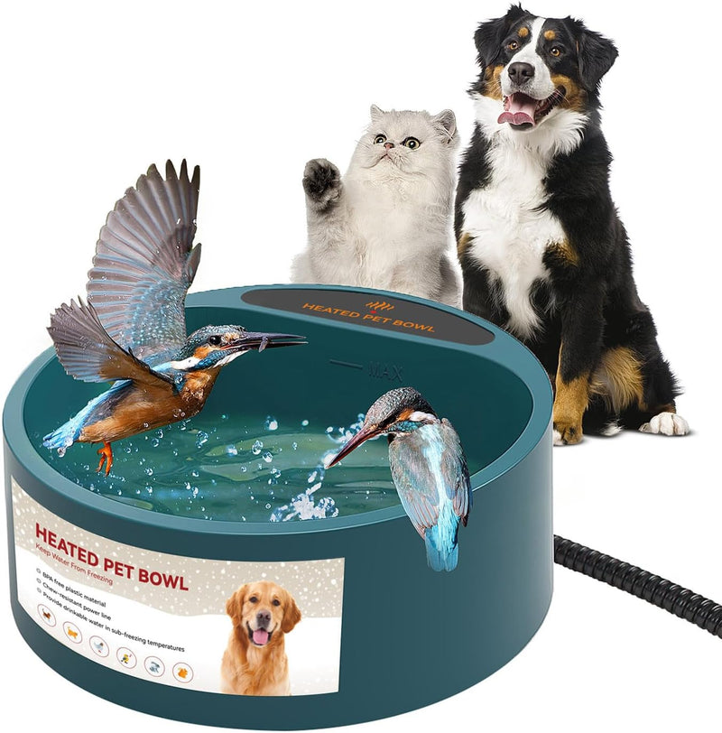 Beheizter Wassernapf für Hunde Hühnertränke Frostsicher Wassernapf Beheizt für Haustiere, Geflügel,