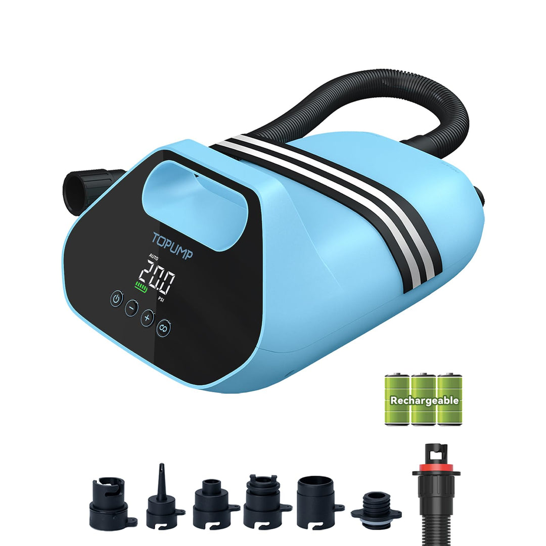 TOPUMP 7800mAh SUP Pumpe Elektrisch Akku TPS300, 20 PSI Hochdruck Elektrische SUP Luftpumpe, 110 V A