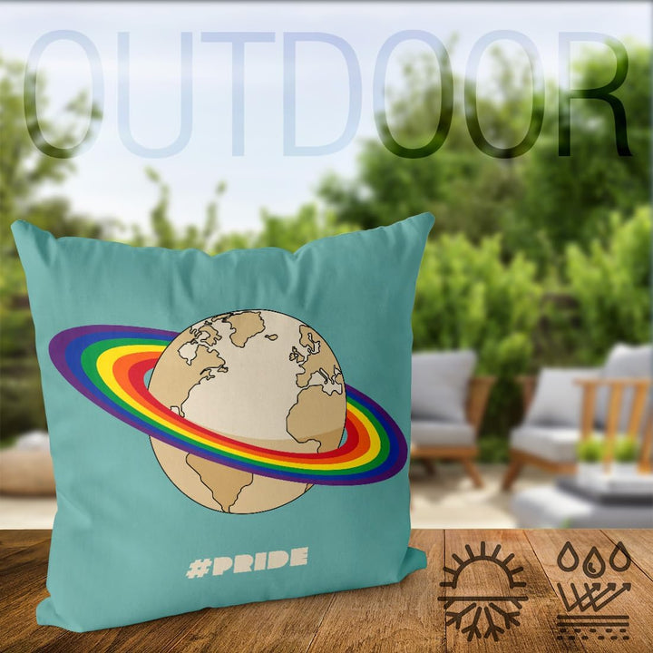 VOID Rainbow World LGBTQ Kissenbezug Kissenhülle Polyester wasserfest Outdoor Indoor, Kissen Grösse: