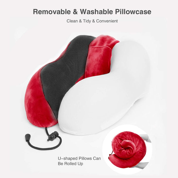 FANDARE Nackenkissen Reisekissen aus Memory-Schaum Neck Pillow Damen Herren Jugendliche Nackenhörnch