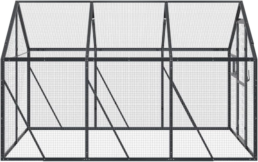 Vogelvoliere Aussen Winterfest Papageienkäfig Gross XXL Alu Voliere Bausatz 1,79x3x1,85 m Vogelkäfig