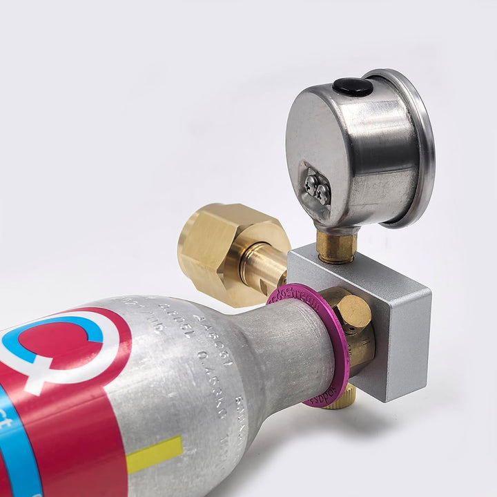 DRYHTEN Kohlendioxid Nachfüllstation Adapter mit Gauge für Sodastream DUO Terra Art Gaia Pink Zylind