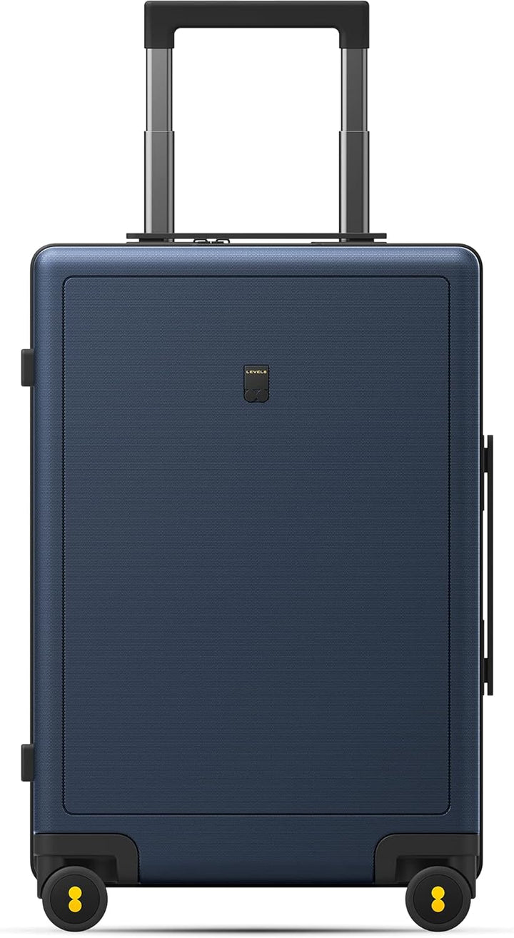 LEVEL8 Koffer Trolley, Rollkoffer Reisekoffer Hartschalen 4 Rollen, Spinner Handgepäck,TSA, 100% PC,