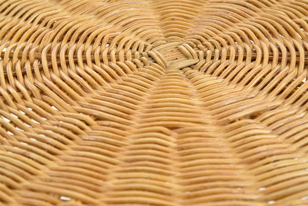 korb.outlet Rattan-Tisch/Beistelltisch Rund/Couchtisch Rattantisch Ablage (Honig)