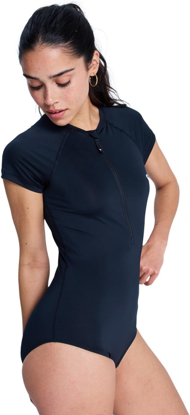 Roxy Damen Essentials Zipped Cs Onesie T-Shirt (1er Pack) S Anthrazit, S Anthrazit