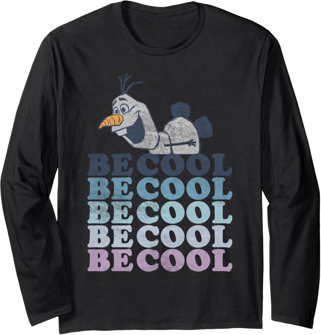 Disney Frozen 2 Olaf Be Cool Text Stack Langarmshirt