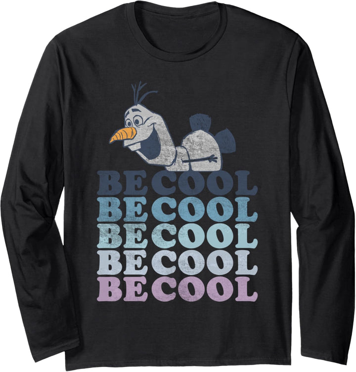 Disney Frozen 2 Olaf Be Cool Text Stack Langarmshirt