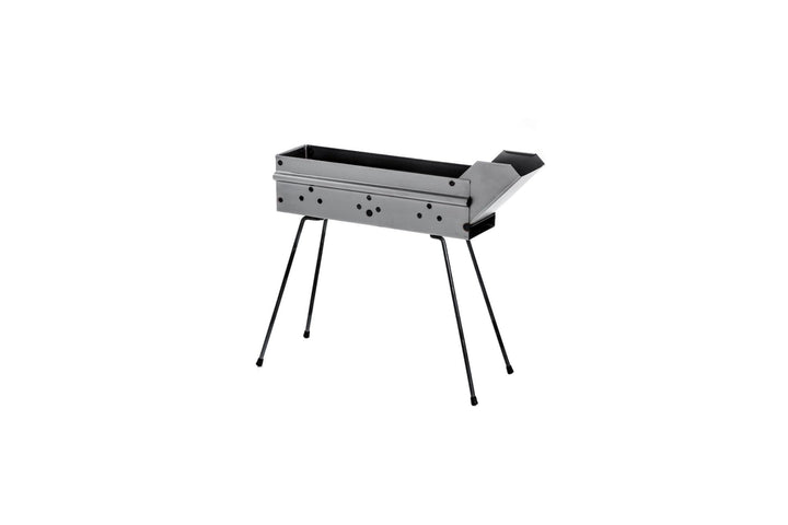 Fabermec Barbecue Spiesschengrill Holzkohlegrill für Fleischspiesschen, Würstchen, Spiesse 50 cm aus