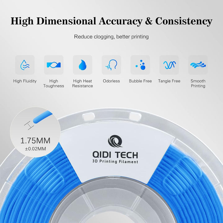 QIDI TECH PETG-Tough 3D Drucker Filament, Zähigkeit PETG Filament 1.75mm, 3D Druck Filament 1kg Spul