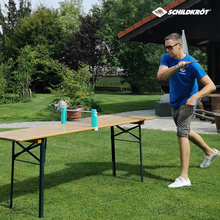 Schildkröt Tischtennis-Set Spin, Tischtennisset mit Zwei Schlägern, Zwei Bällen, inklusive Netz zur